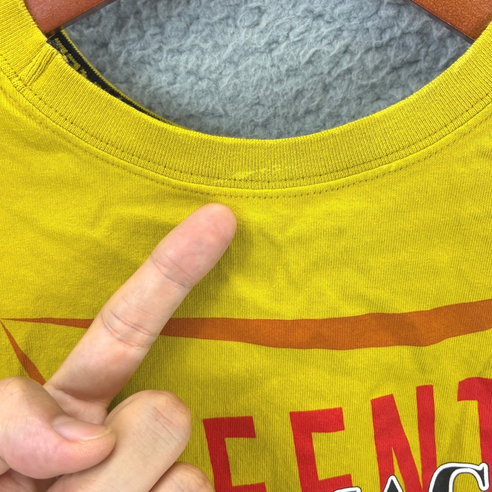 Savage X Fenty Cropped T-Shirt Womens S Yellow Mesh Layered Streetwear Casual - Picture 12 of 15